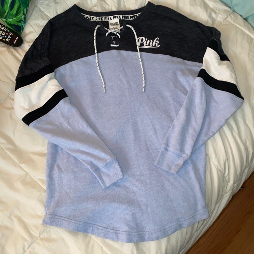 VS PINK Lace up Top